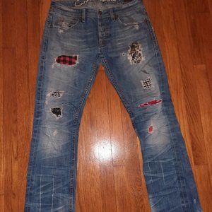 CULT OF INDIVIDUALITY JEANS!!! BEAUTIFUL CUSTOM PATCHWORK!!!